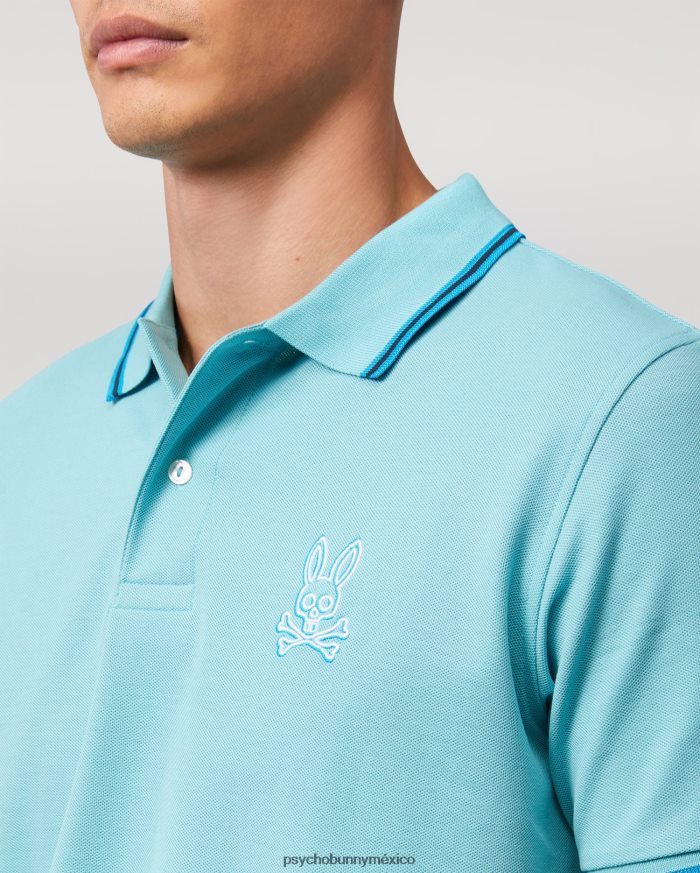 polo bordado gresham para hombre azul costeroR4642268 Psycho Bunny