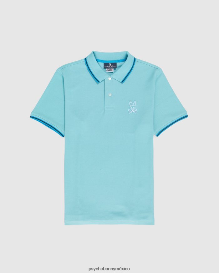 polo bordado gresham para hombre azul costeroR4642268 Psycho Bunny
