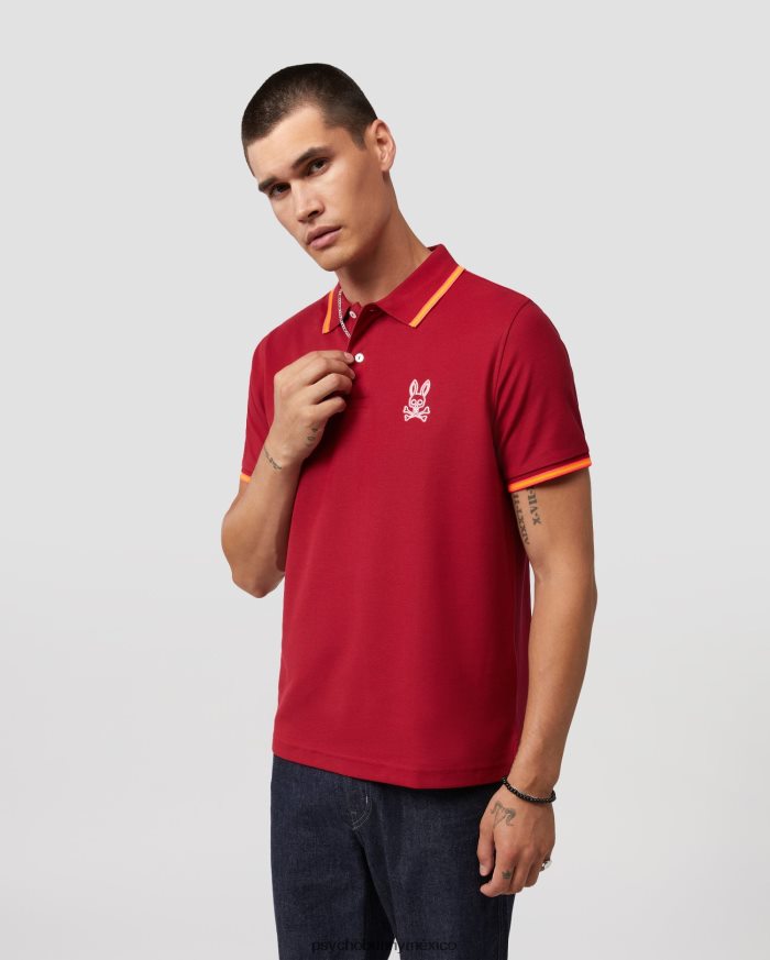 polo bordado gresham para hombre río rojoR4642293 Psycho Bunny
