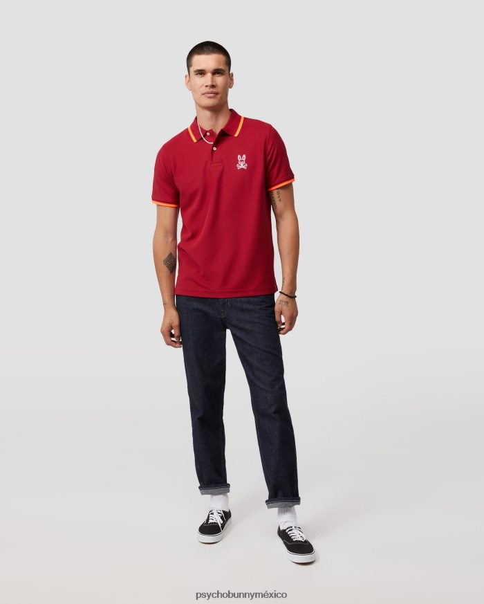 polo bordado gresham para hombre río rojoR4642293 Psycho Bunny