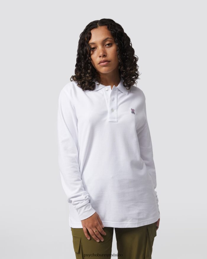 polo clásico de manga larga para hombre blancoR4642236 Psycho Bunny