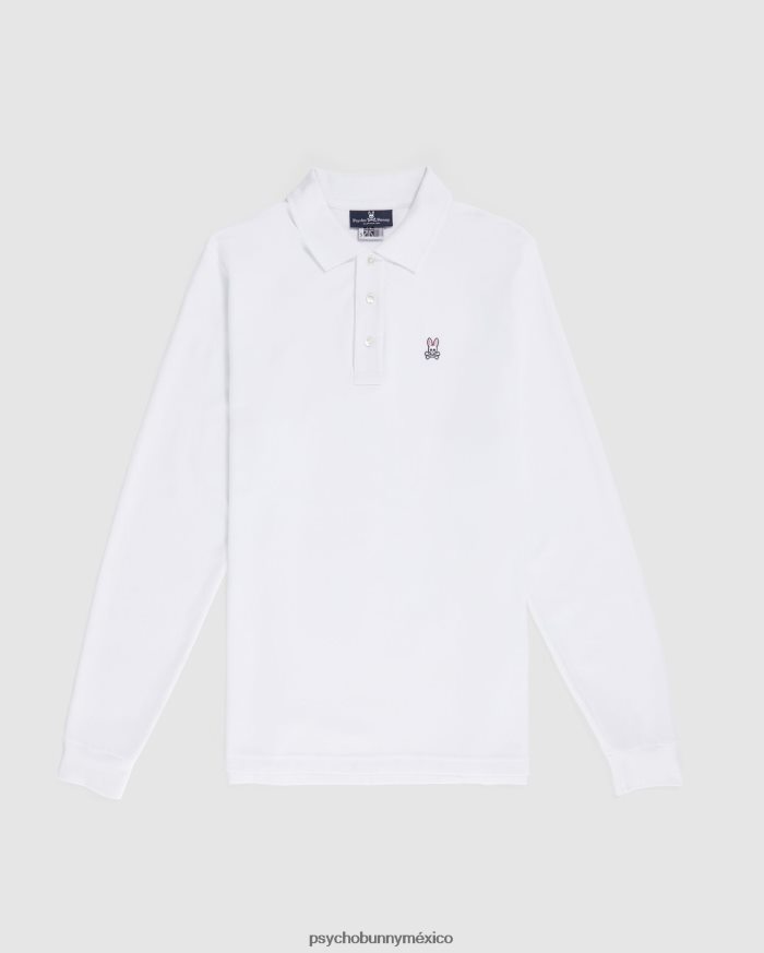 polo clásico de manga larga para hombre blancoR4642236 Psycho Bunny