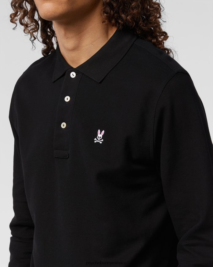 polo clásico de manga larga para hombre negroR4642237 Psycho Bunny