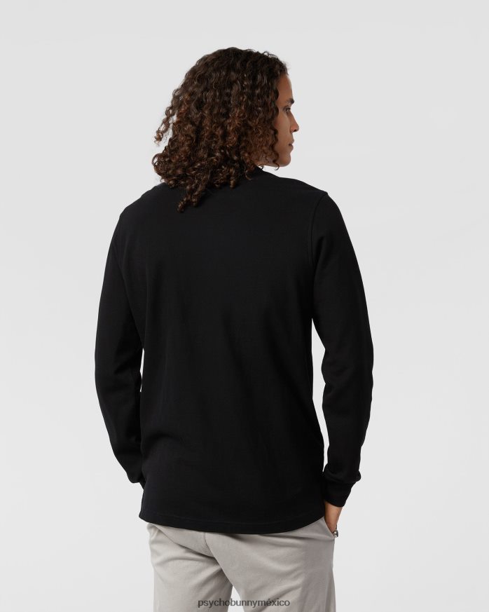 polo clásico de manga larga para hombre negroR4642237 Psycho Bunny