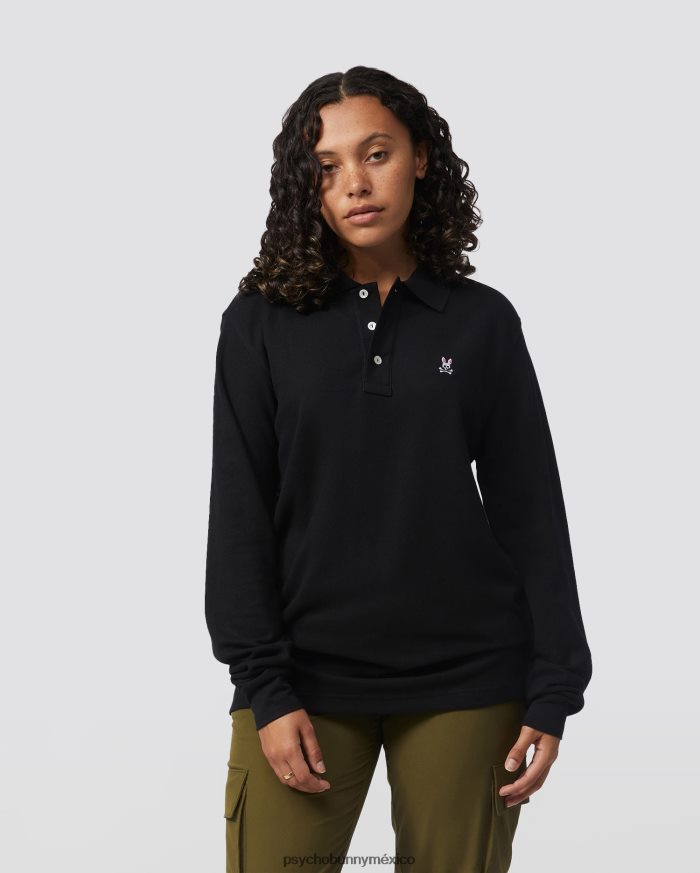 polo clásico de manga larga para hombre negroR4642237 Psycho Bunny
