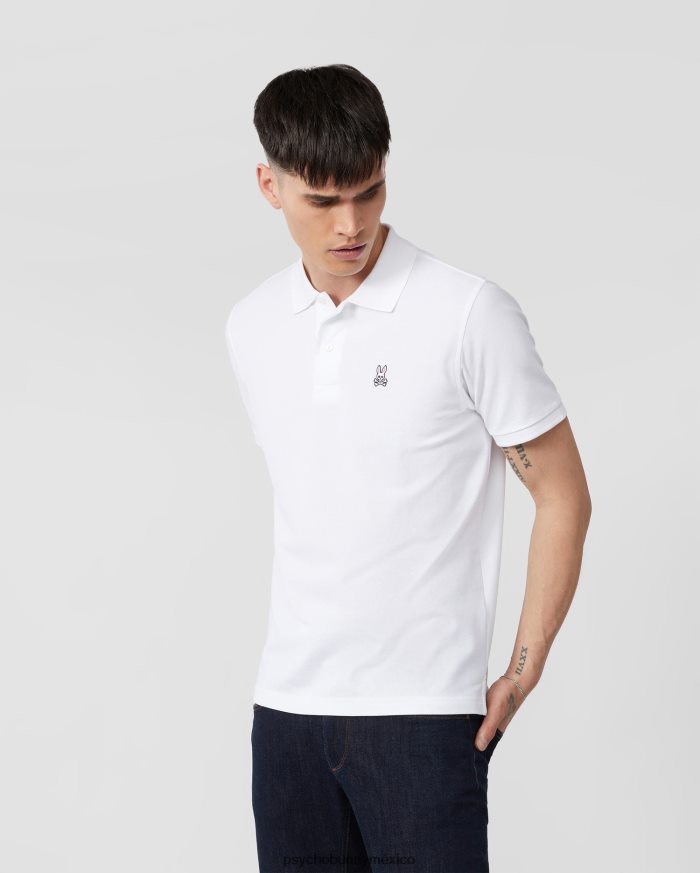polo clásico para hombre blancoR4642233 Psycho Bunny