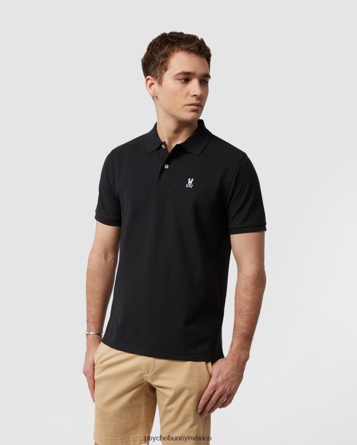polo clásico para hombre negroR4642234 Psycho Bunny