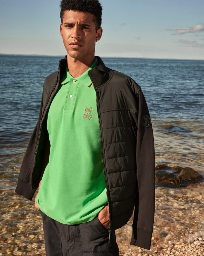 polo coda bordado para hombre césped verdeR4642290 Psycho Bunny