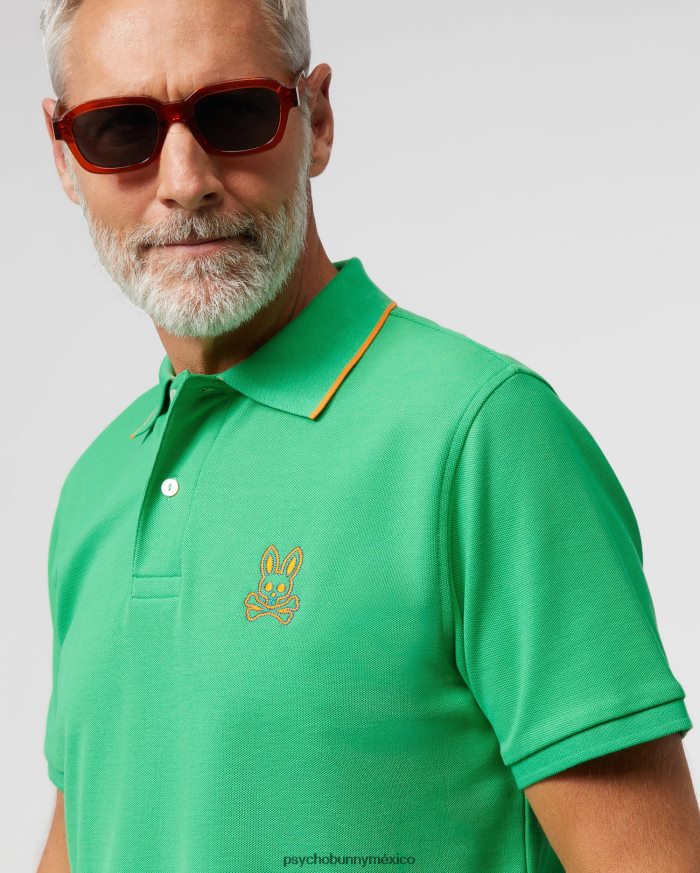 polo coda bordado para hombre césped verdeR4642290 Psycho Bunny