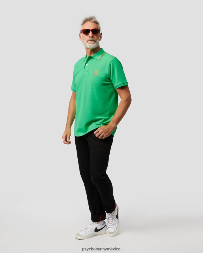 polo coda bordado para hombre césped verdeR4642290 Psycho Bunny