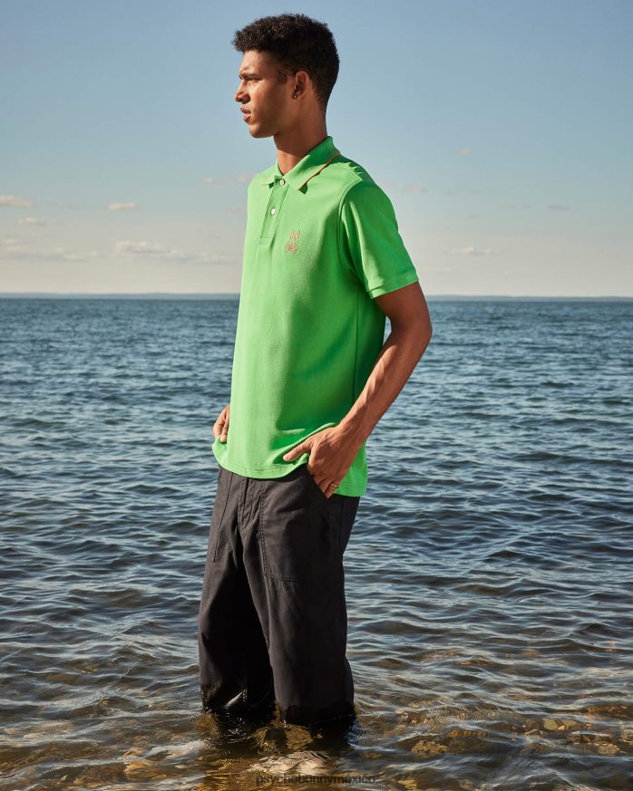 polo coda bordado para hombre césped verdeR4642290 Psycho Bunny