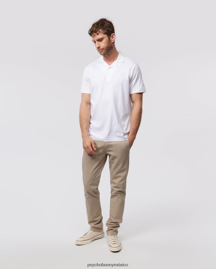 polo crowe de punto liso para hombre blancoR4642256 Psycho Bunny