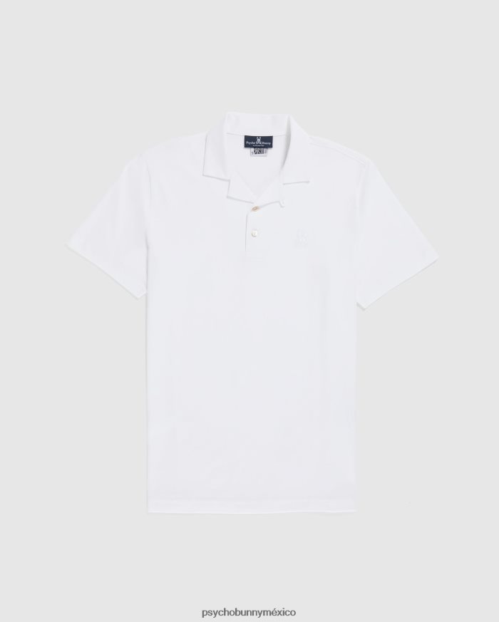 polo crowe de punto liso para hombre blancoR4642256 Psycho Bunny