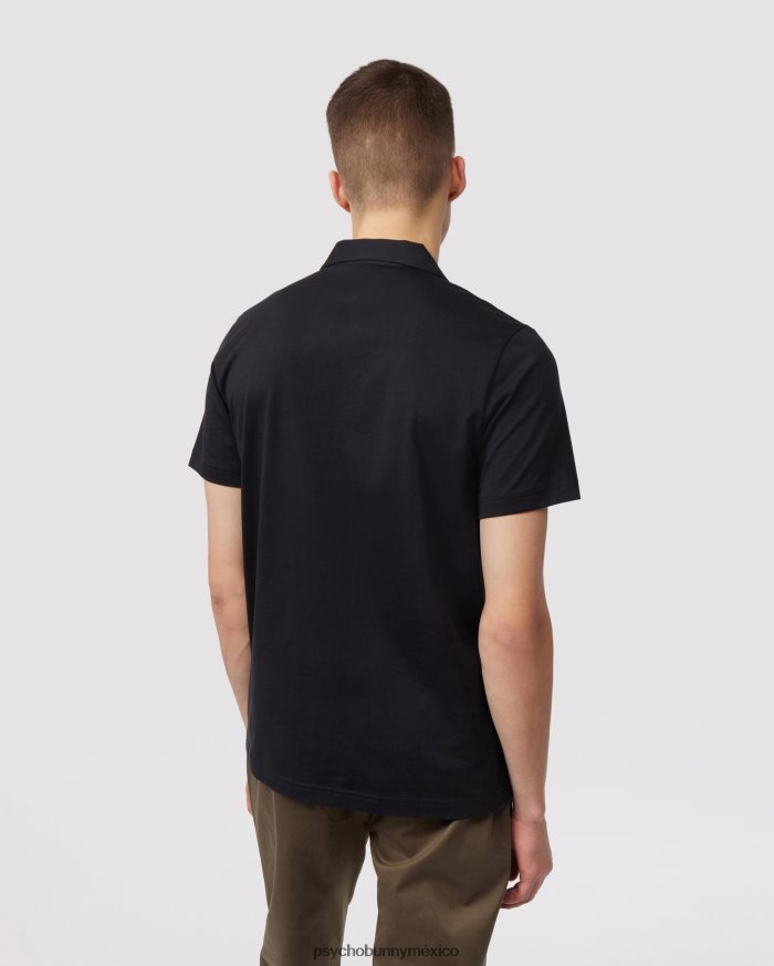 polo crowe de punto liso para hombre negroR464222 Psycho Bunny