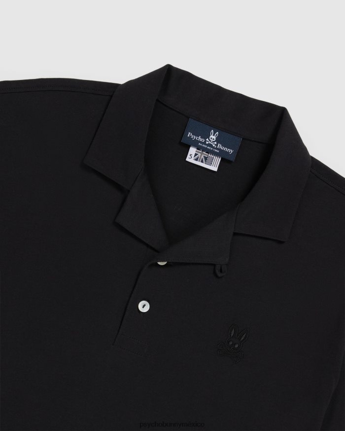 polo crowe de punto liso para hombre negroR464222 Psycho Bunny