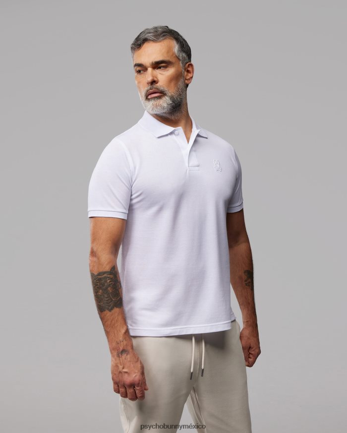 polo de contorno para hombre blancoR4642260 Psycho Bunny