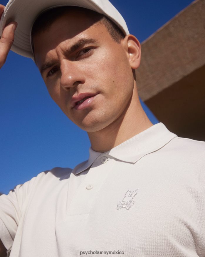 polo de contorno para hombre lino naturalR4642223 Psycho Bunny