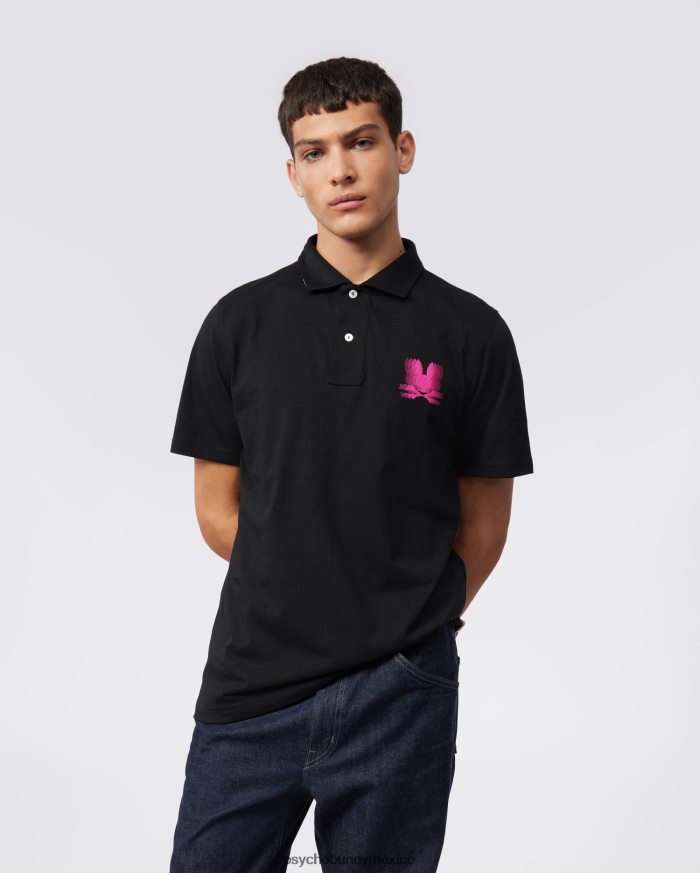 polo de jersey turing para hombre negroR4642299 Psycho Bunny