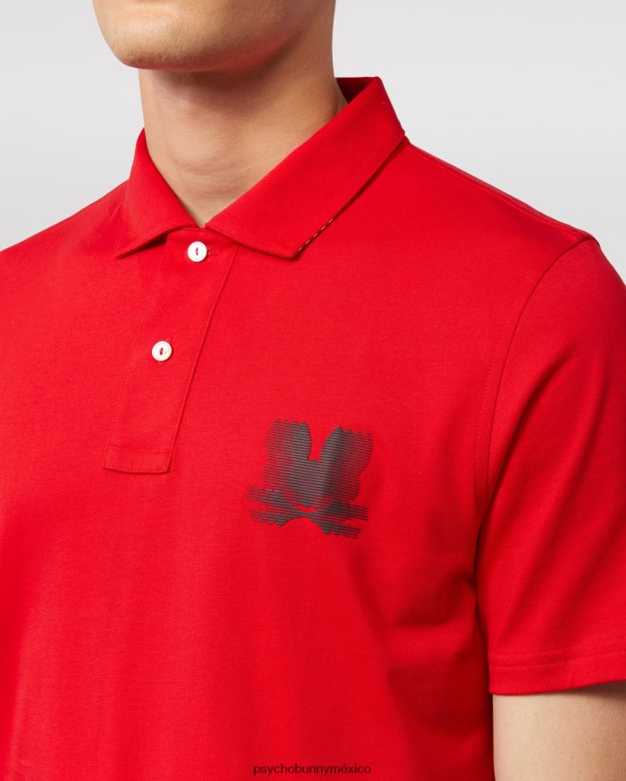 polo de jersey turing para hombre rojo brillanteR4642276 Psycho Bunny