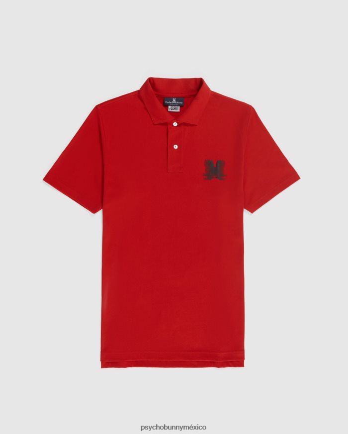 polo de jersey turing para hombre rojo brillanteR4642276 Psycho Bunny