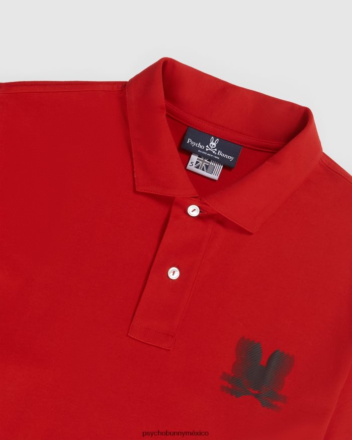polo de jersey turing para hombre rojo brillanteR4642276 Psycho Bunny