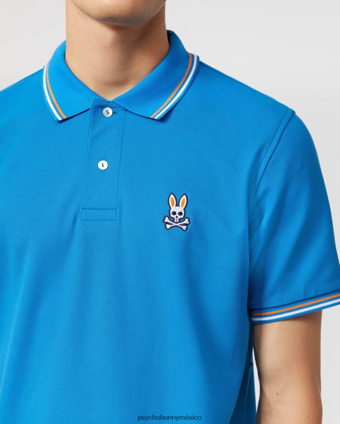 polo de moda a rayas con cuello sona para hombre azul de delftR4642285 Psycho Bunny