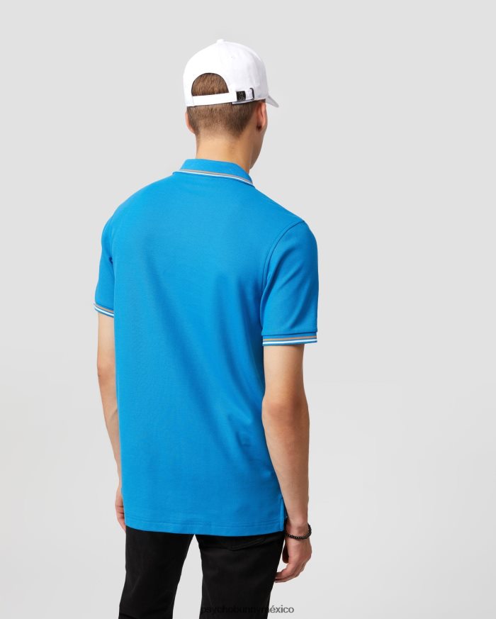 polo de moda a rayas con cuello sona para hombre azul de delftR4642285 Psycho Bunny