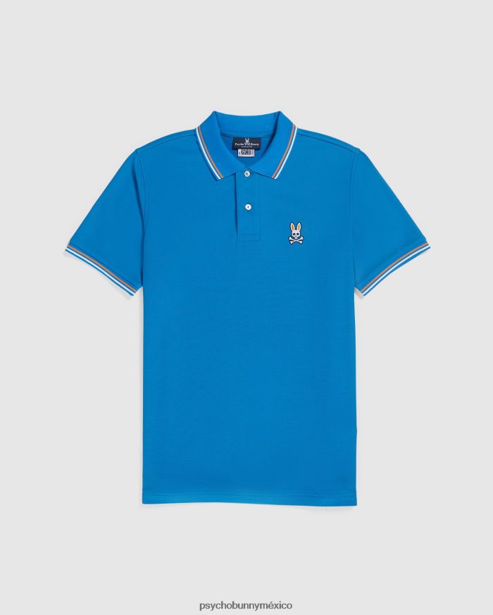 polo de moda a rayas con cuello sona para hombre azul de delftR4642285 Psycho Bunny