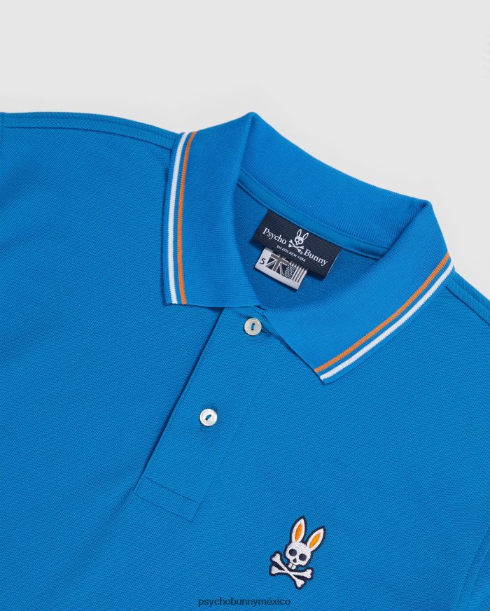 polo de moda a rayas con cuello sona para hombre azul de delftR4642285 Psycho Bunny