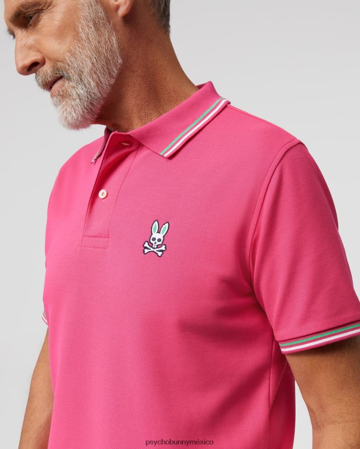 polo de moda a rayas con cuello sona para hombre sorbeteR4642277 Psycho Bunny