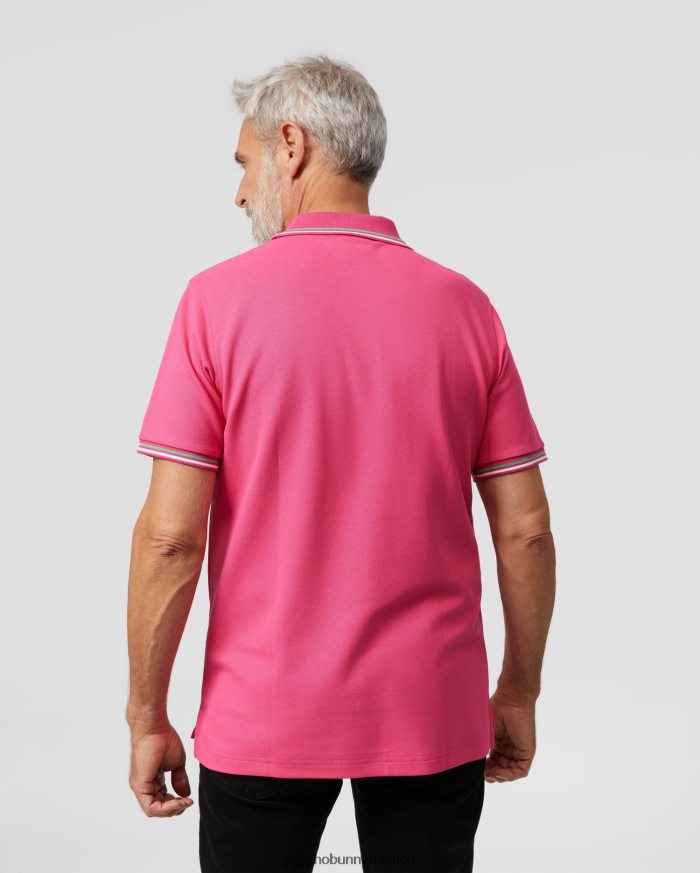 polo de moda a rayas con cuello sona para hombre sorbeteR4642277 Psycho Bunny
