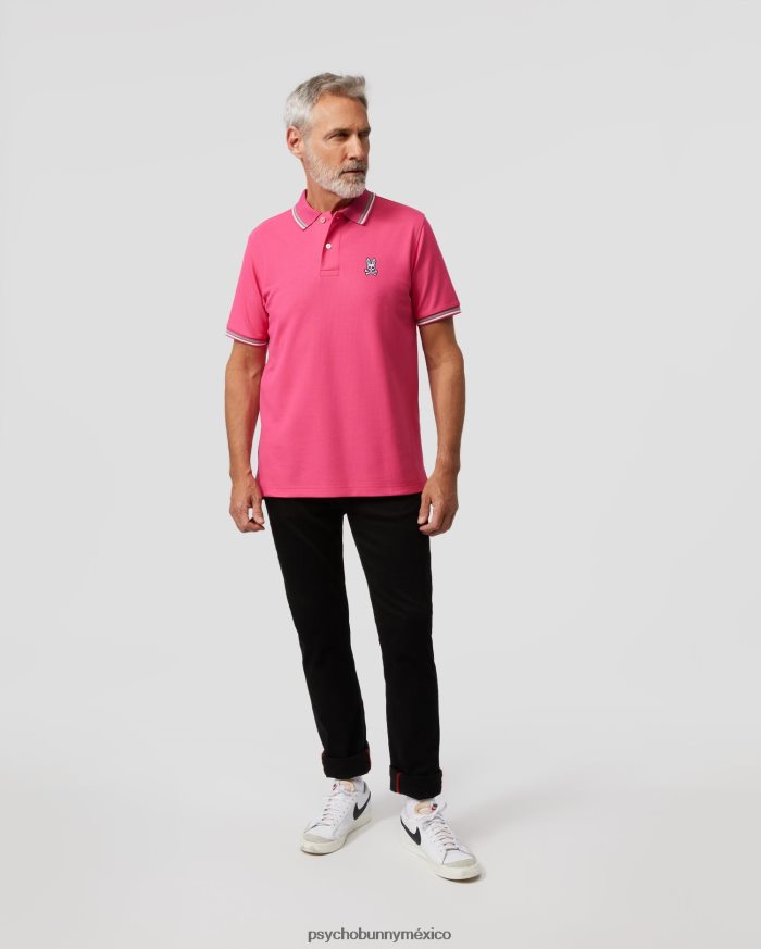 polo de moda a rayas con cuello sona para hombre sorbeteR4642277 Psycho Bunny