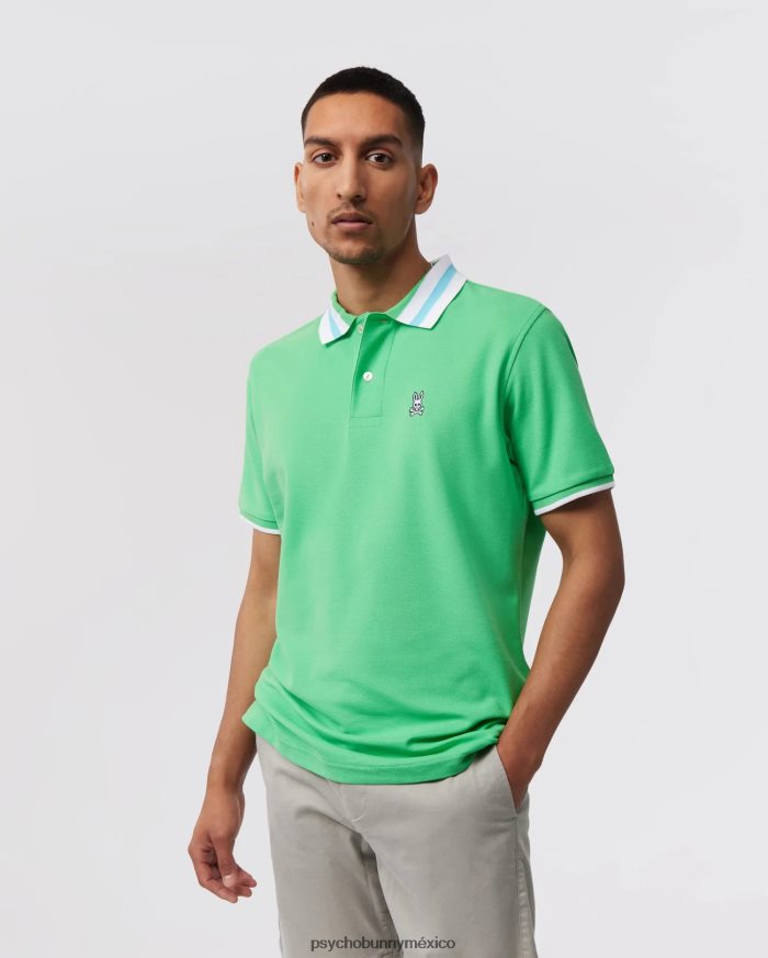polo de moda alva piqué para hombre Kelly verdeR464227 Psycho Bunny