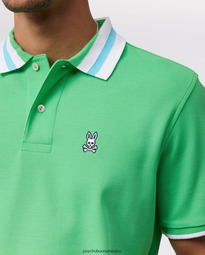 polo de moda alva piqué para hombre Kelly verdeR464227 Psycho Bunny