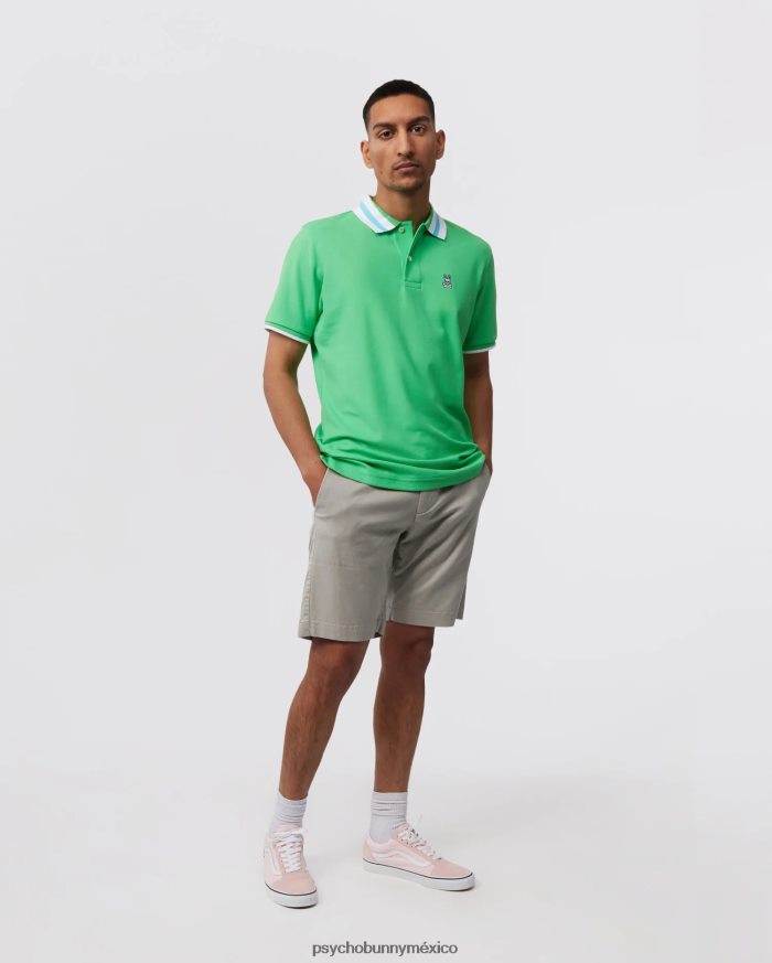 polo de moda alva piqué para hombre Kelly verdeR464227 Psycho Bunny