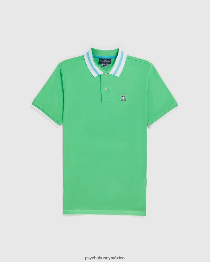 polo de moda alva piqué para hombre Kelly verdeR464227 Psycho Bunny