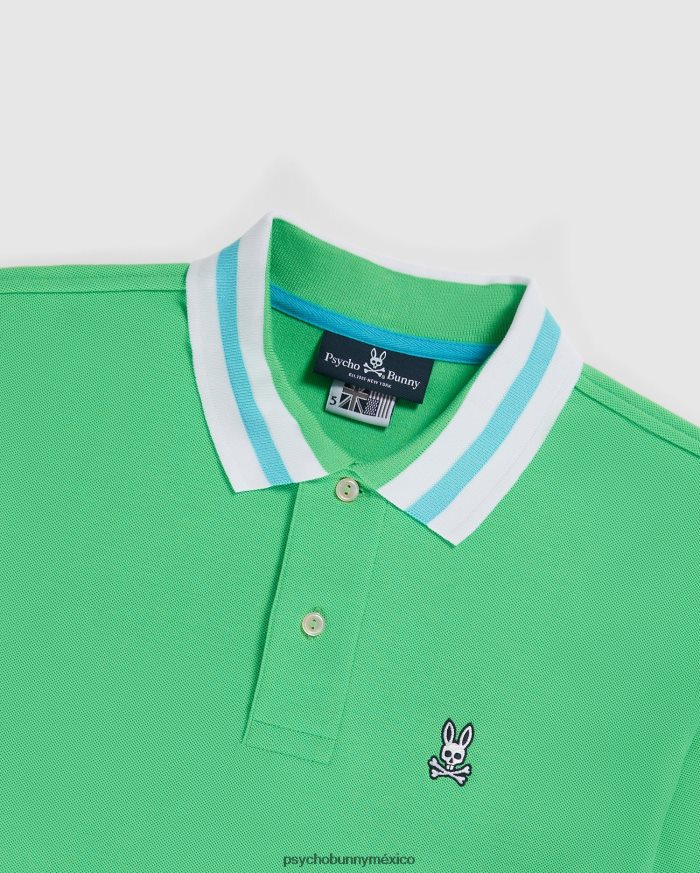 polo de moda alva piqué para hombre Kelly verdeR464227 Psycho Bunny