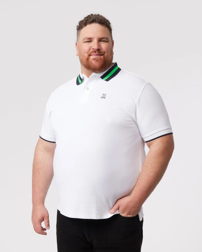 polo de moda alva piqué para hombre grande y alto blancoR46422400 Psycho Bunny