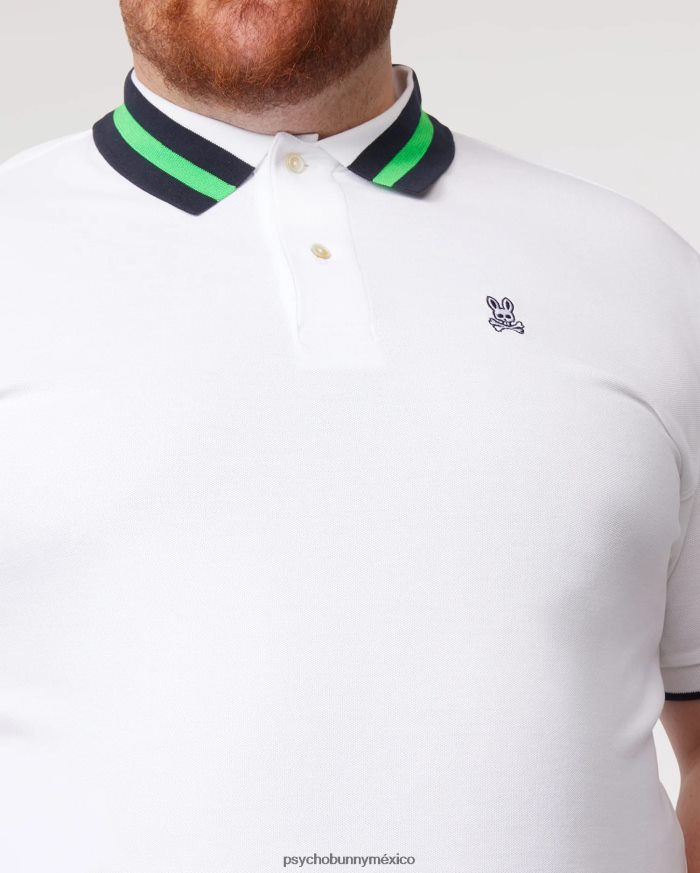 polo de moda alva piqué para hombre grande y alto blancoR46422400 Psycho Bunny