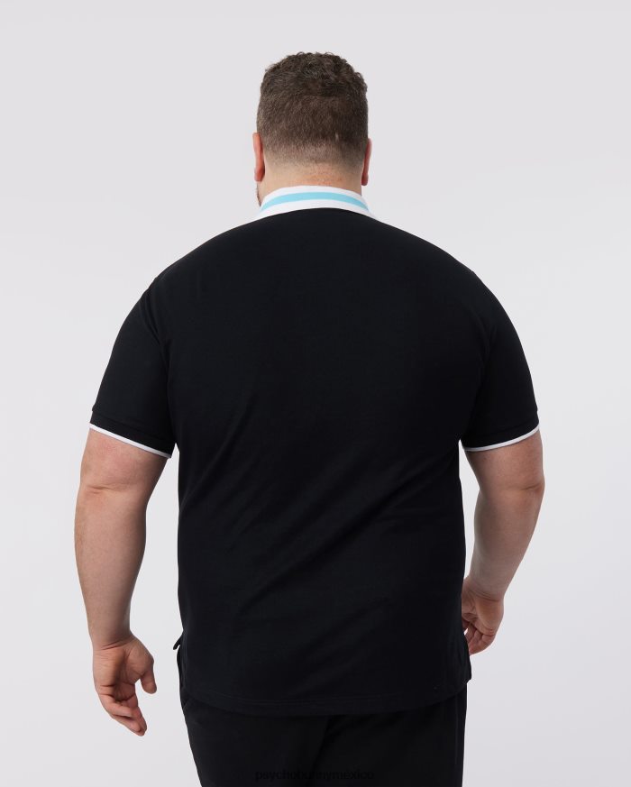 polo de moda alva piqué para hombre grande y alto negroR46422389 Psycho Bunny