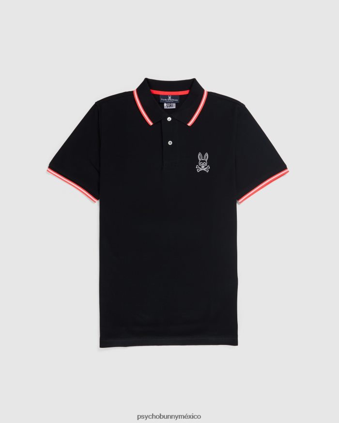 polo de moda bordado gresham grande y alto para hombre negroR46422421 Psycho Bunny