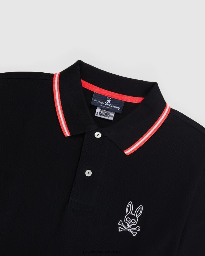 polo de moda bordado gresham grande y alto para hombre negroR46422421 Psycho Bunny