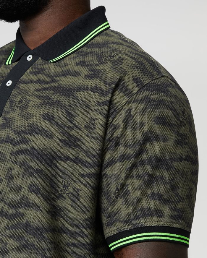 polo de moda de camuflaje rockaway grande y alto para hombre oliva oscuroR46422422 Psycho Bunny