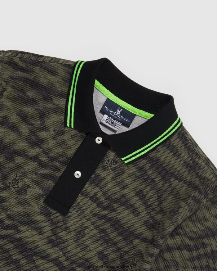 polo de moda de camuflaje rockaway grande y alto para hombre oliva oscuroR46422422 Psycho Bunny