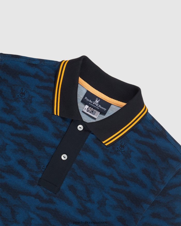 polo de moda de camuflaje rockaway para hombre Mar EgeoR4642274 Psycho Bunny