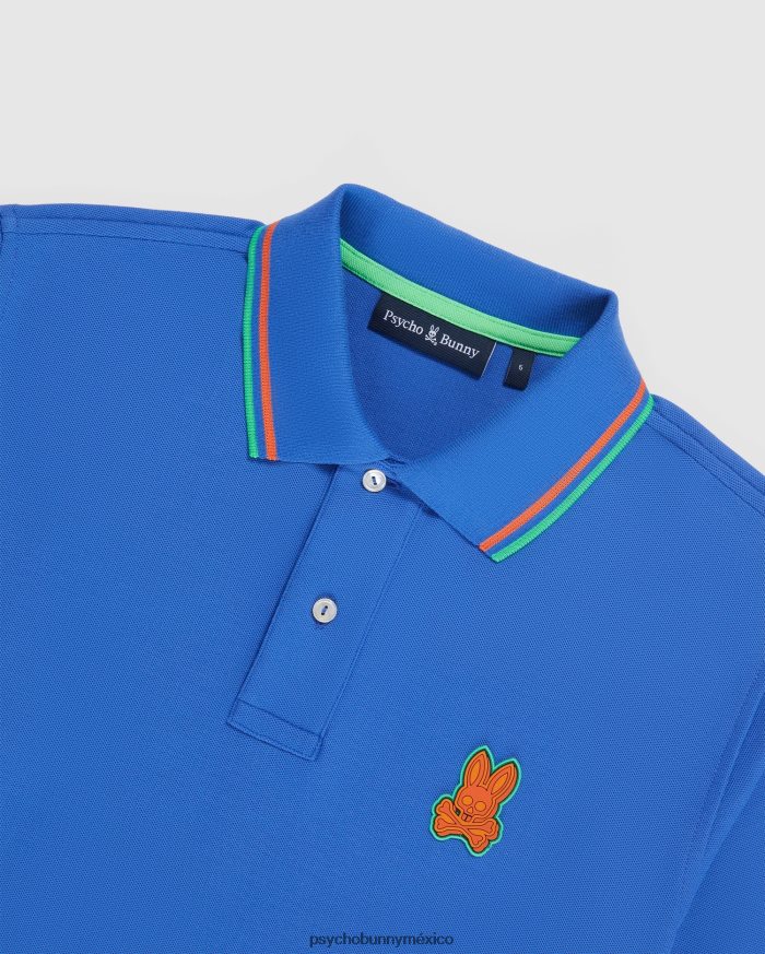 polo de moda de piqué bancos para hombre azul brillanteR4642252 Psycho Bunny