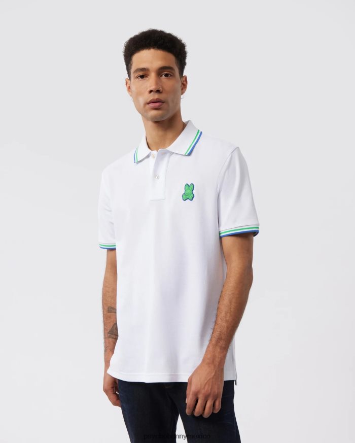 polo de moda de piqué bancos para hombre blancoR4642226 Psycho Bunny