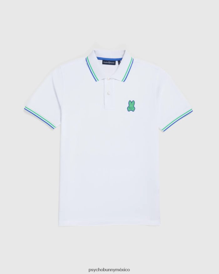 polo de moda de piqué bancos para hombre blancoR4642226 Psycho Bunny