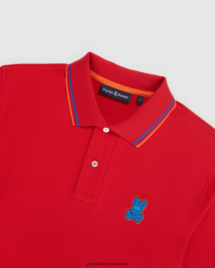 polo de moda de piqué bancos para hombre rojo rubíR4642225 Psycho Bunny