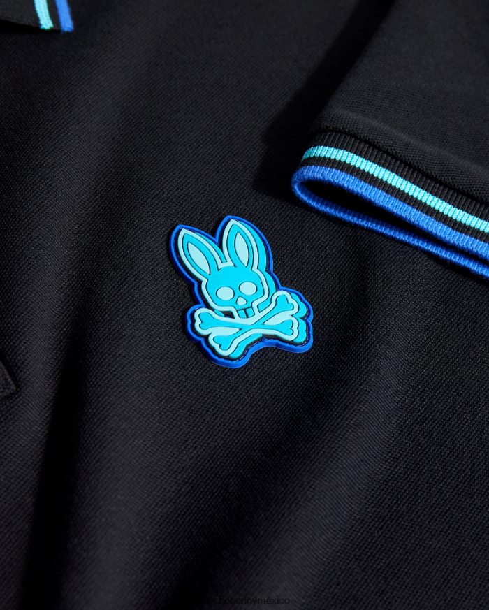 polo de moda de piqué de bancos grandes y altos para hombre negroR46422388 Psycho Bunny